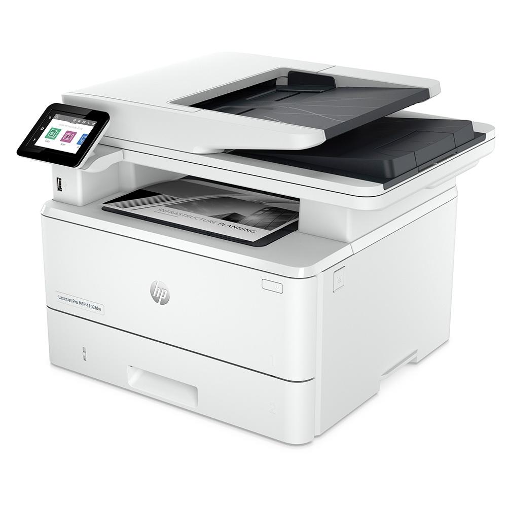 Impressora Multifuncional HP Laser PRO 4103fdw Mono, Wifi, Wireless, Ethernet, USB, Duplex, Branco | Original