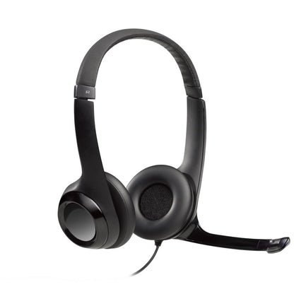 Headset com fio USB Logitech H390 com Almofadas, Controles de Áudio Integrado e Microfone com Redução de Ruído