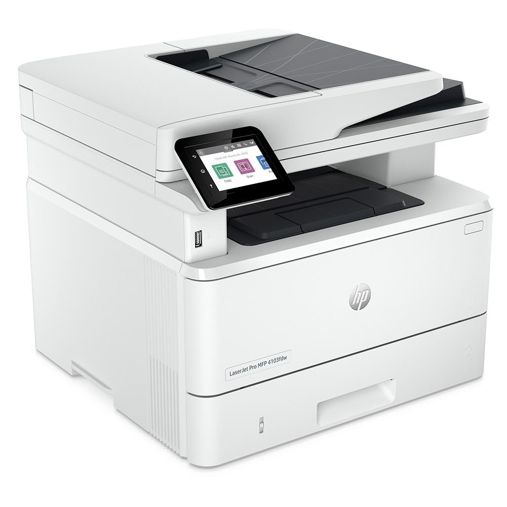 Impressora Multifuncional HP Laser PRO 4103fdw Mono, Wifi, Wireless, Ethernet, USB, Duplex, Branco | Original